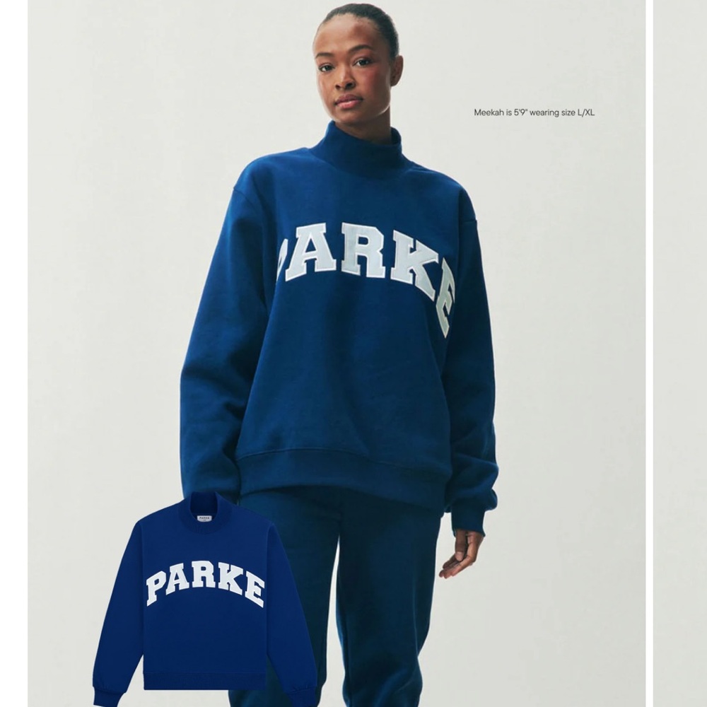 Parke Women's Blue Turtleneck Sweater